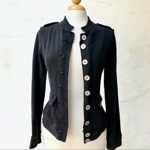 Green Dragon Black Embroidered Military Jacket
